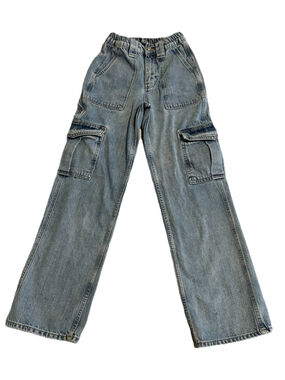 BDG Cargo Jeans Women's Baggy Cargo Blue Denim Jeans - Size 24